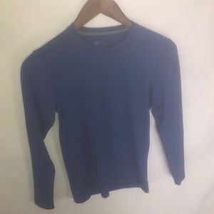 Hanes large kids blue long sleeve shirt